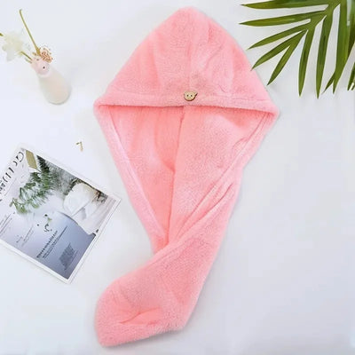 Dry Hair Hat Woman Absorbent Quick Dry Wipe Hair Towel Long Hair Cute