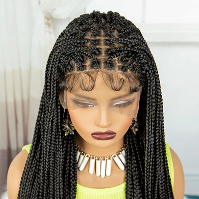 Synthetic Braided Wig Synthetic Hair Lace Front Wigs Box Braided Wigs