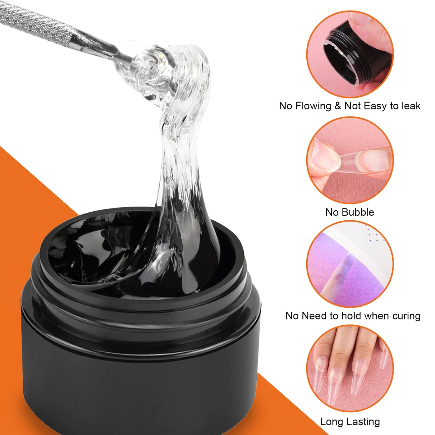 Soild Nail Glue Gel For Press OnNails,Fake Nail Tips,Acrylic