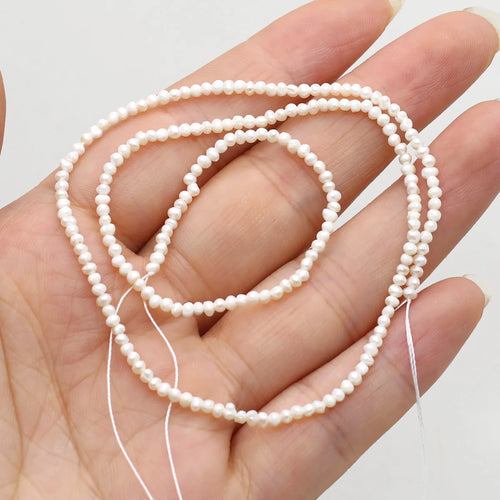 Natural Freshwater Pearls Beaded Irregular Round Loose Spacer Beads