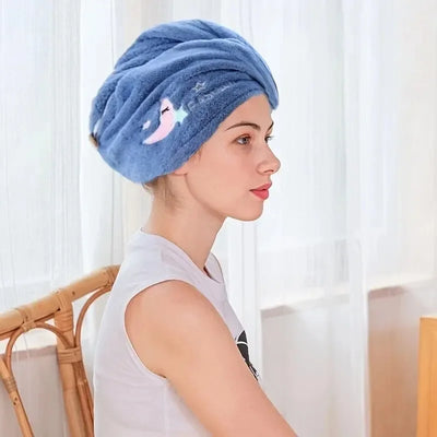 1pc Quickly Dry Hair Hat Super Absorbent Soft Bathroom Women Head