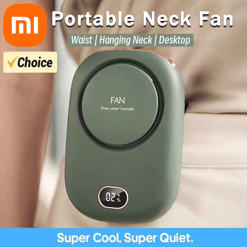 Xiaomi Portable Hanging Neck Fan Mini Cooling Waist Fans Bladeless USB Rechargeable Sports Cooler Fan for Outdoor Sports Travel