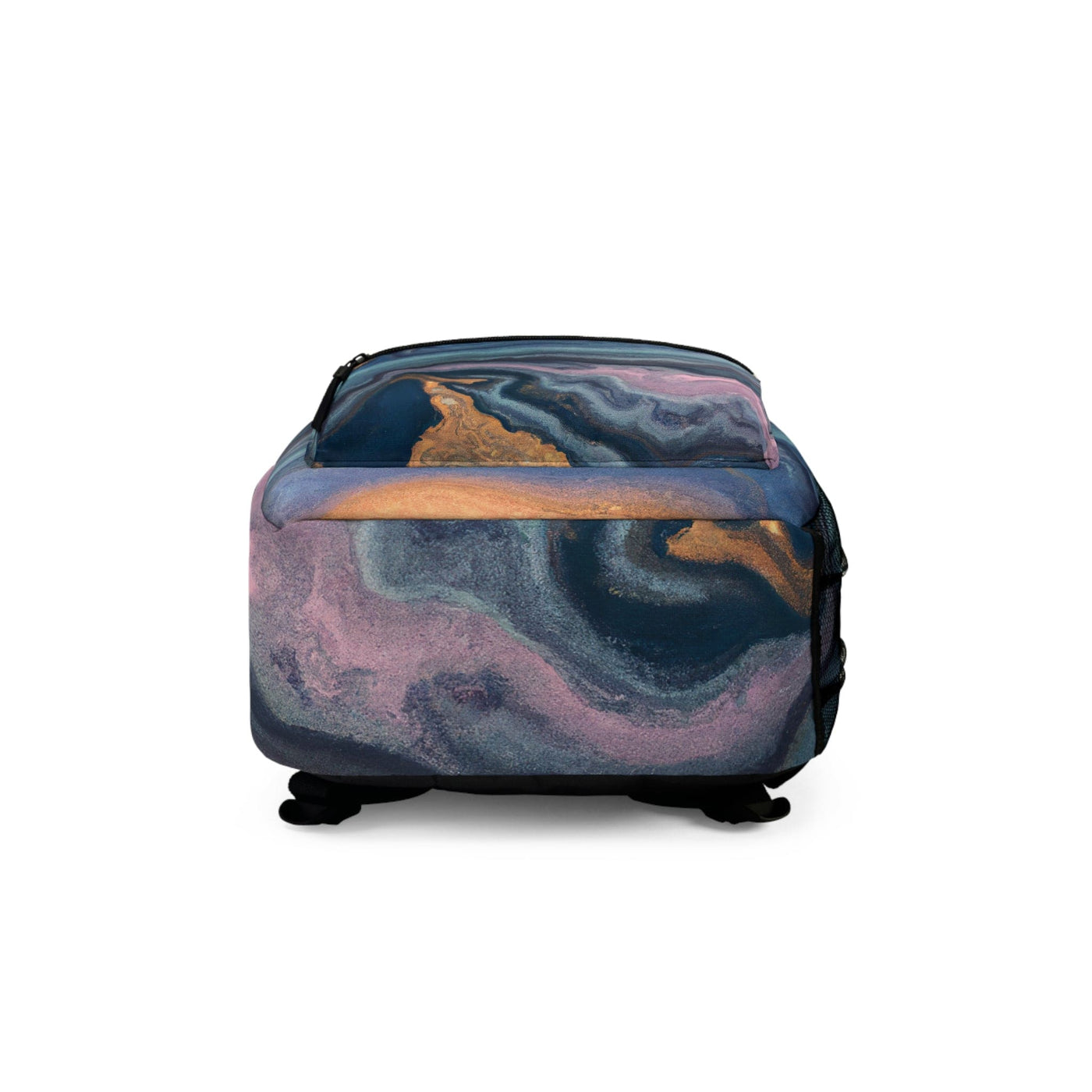 Backpack Work/school/leisure - Waterproof, Blue Pink Gold Abstract