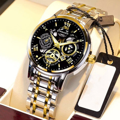 Hollow Men's Watch Men's Waterproof Luminous Calendar