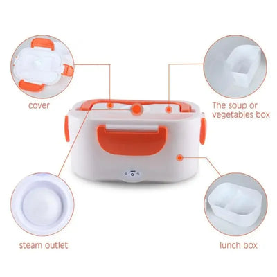 Portable Lunch Box Heat Preservation PTC Electric Heating Bento Food Container Warmer Leak-Proof Storage Containers for Kids