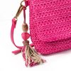 Bandolera Tania Fucsia - Bolso de mano rafia