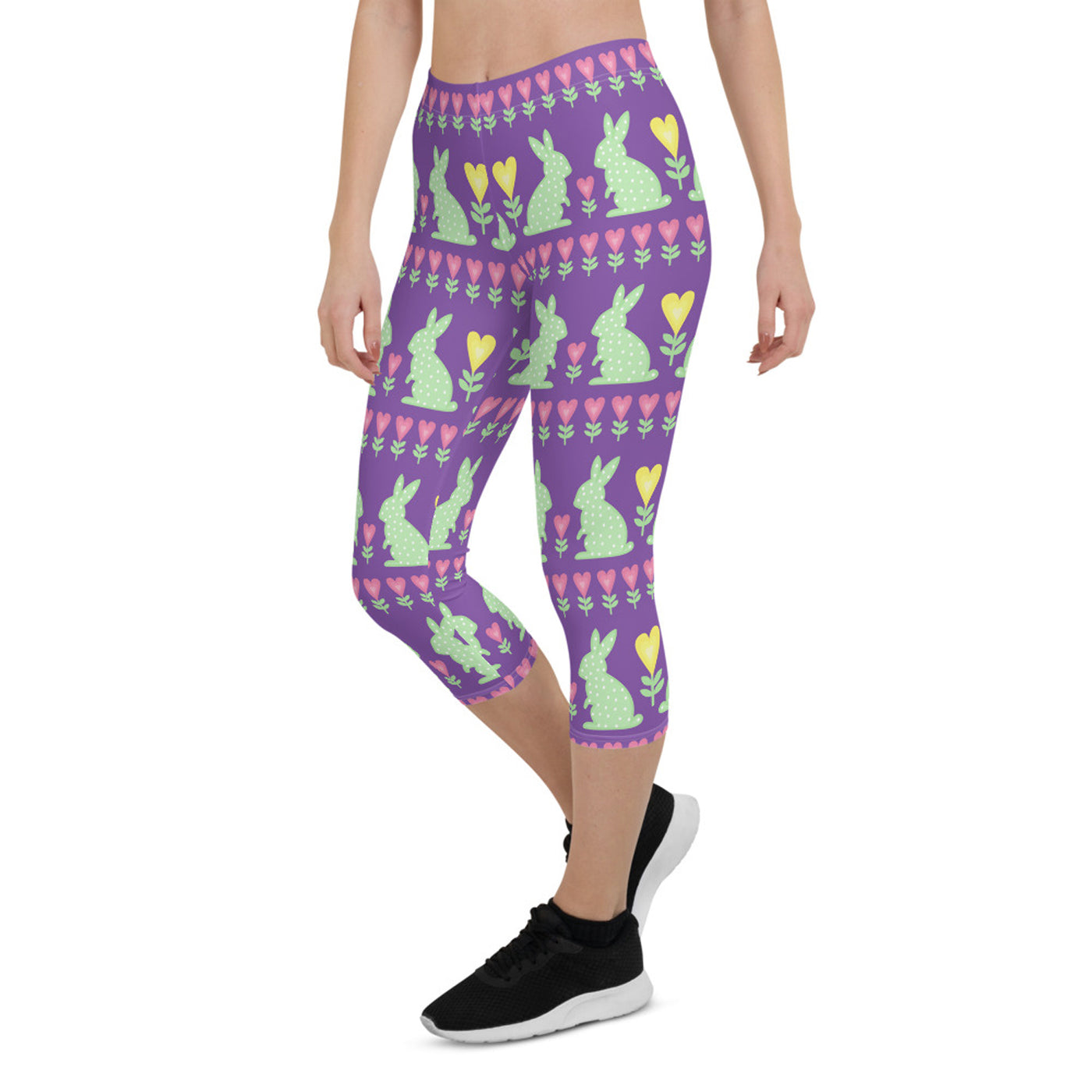 Easter Bunny Capri Leggings for Women