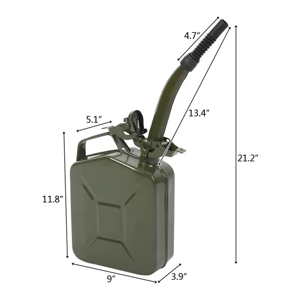 5L 0.6mm American Oil Barrel Army Green With Inverted Oil Pipe