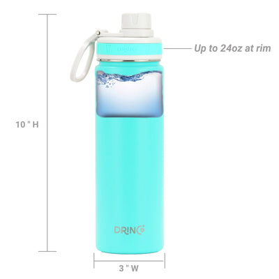 DRINCO® 22oz Stainless Steel Sport Water Bottle - Teal