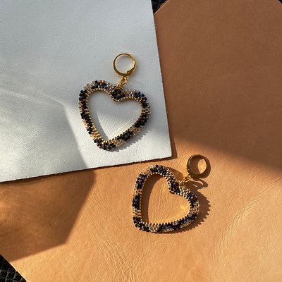 Leopard Heart Earrings