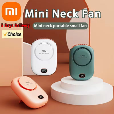 Xiaomi Portable Hanging Neck Fan Mini Cooling Waist Fans Bladeless USB Rechargeable Sports Cooler Fan for Outdoor Sports Travel