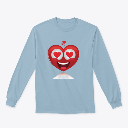 An Isolated Happy Heart In Love Happy Valentines Day Shirt Design