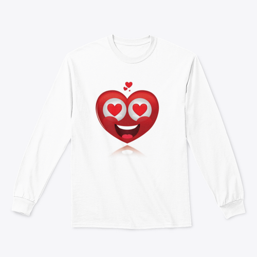 An Isolated Happy Heart In Love Happy Valentines Day Shirt Design