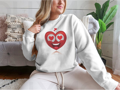 An Isolated Happy Heart In Love Happy Valentines Day Shirt Design