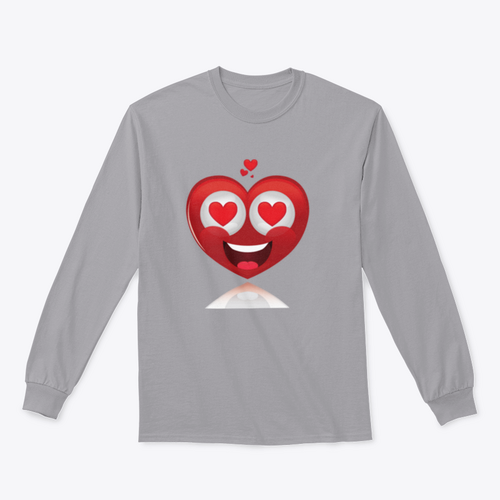 An Isolated Happy Heart In Love Happy Valentines Day Shirt Design