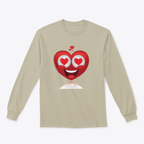 An Isolated Happy Heart In Love Happy Valentines Day Shirt Design