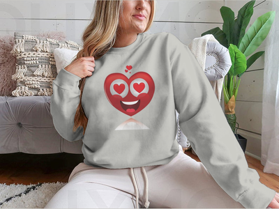 An Isolated Happy Heart In Love Happy Valentines Day Shirt Design