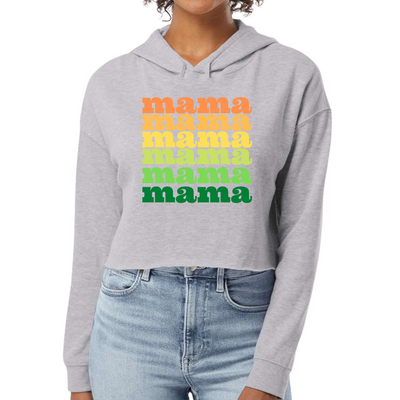 Womens Cropped Hoodie Mama Celebrating Mothers