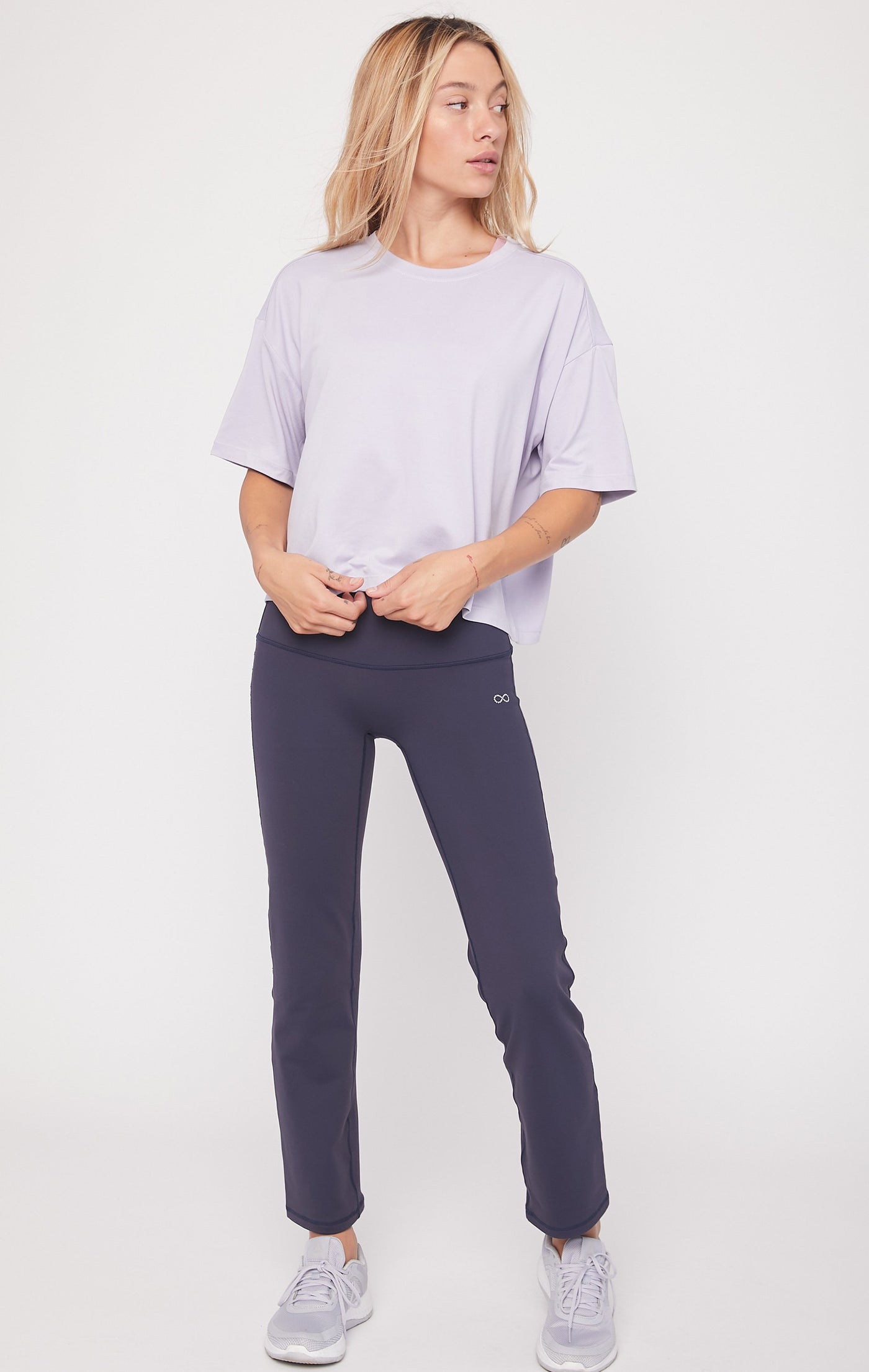 Cozy Boxy Tee - Purple Lace