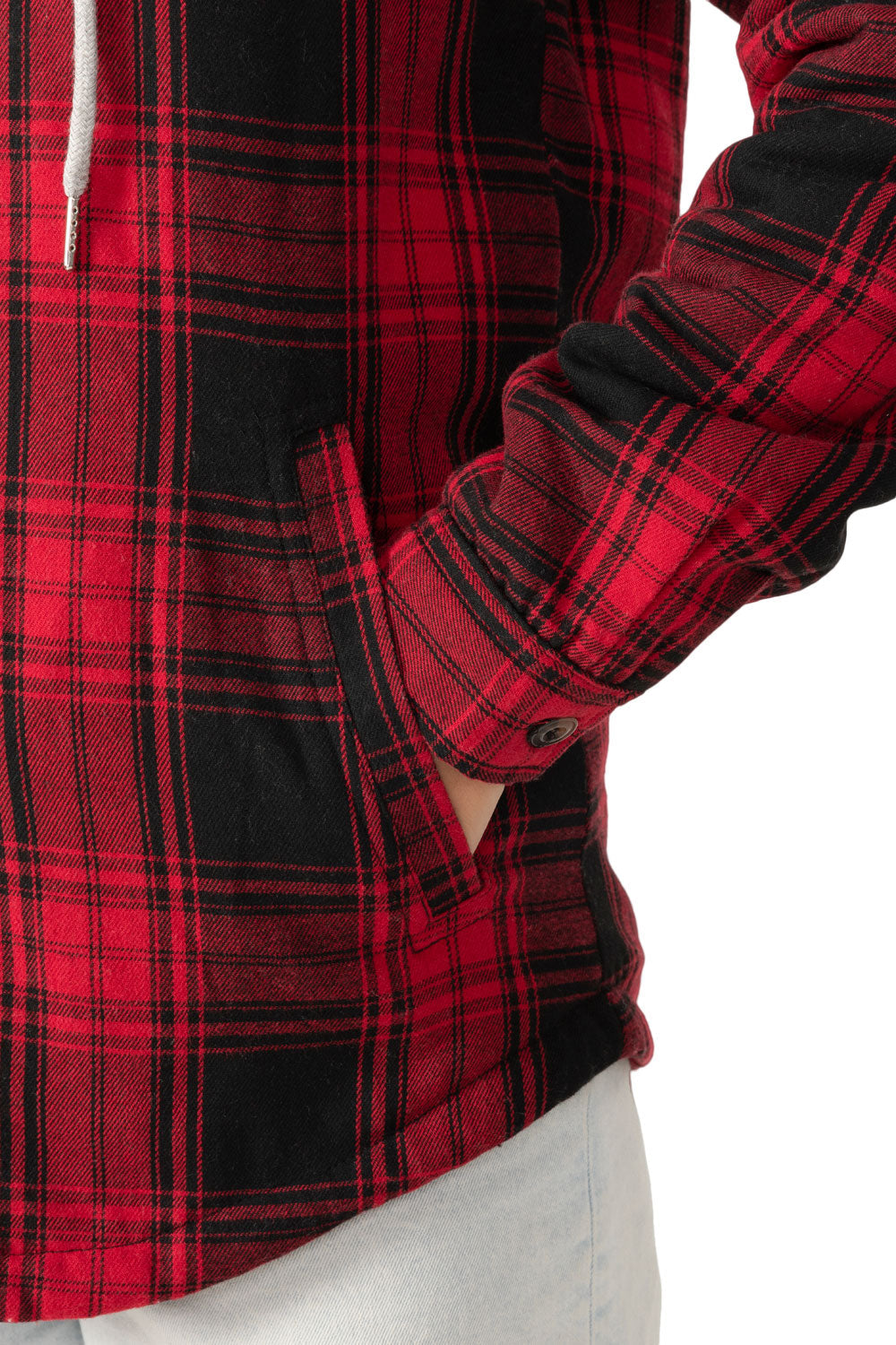 Women's Matching Family Zip Up Red Plaid Flannel Hoodie