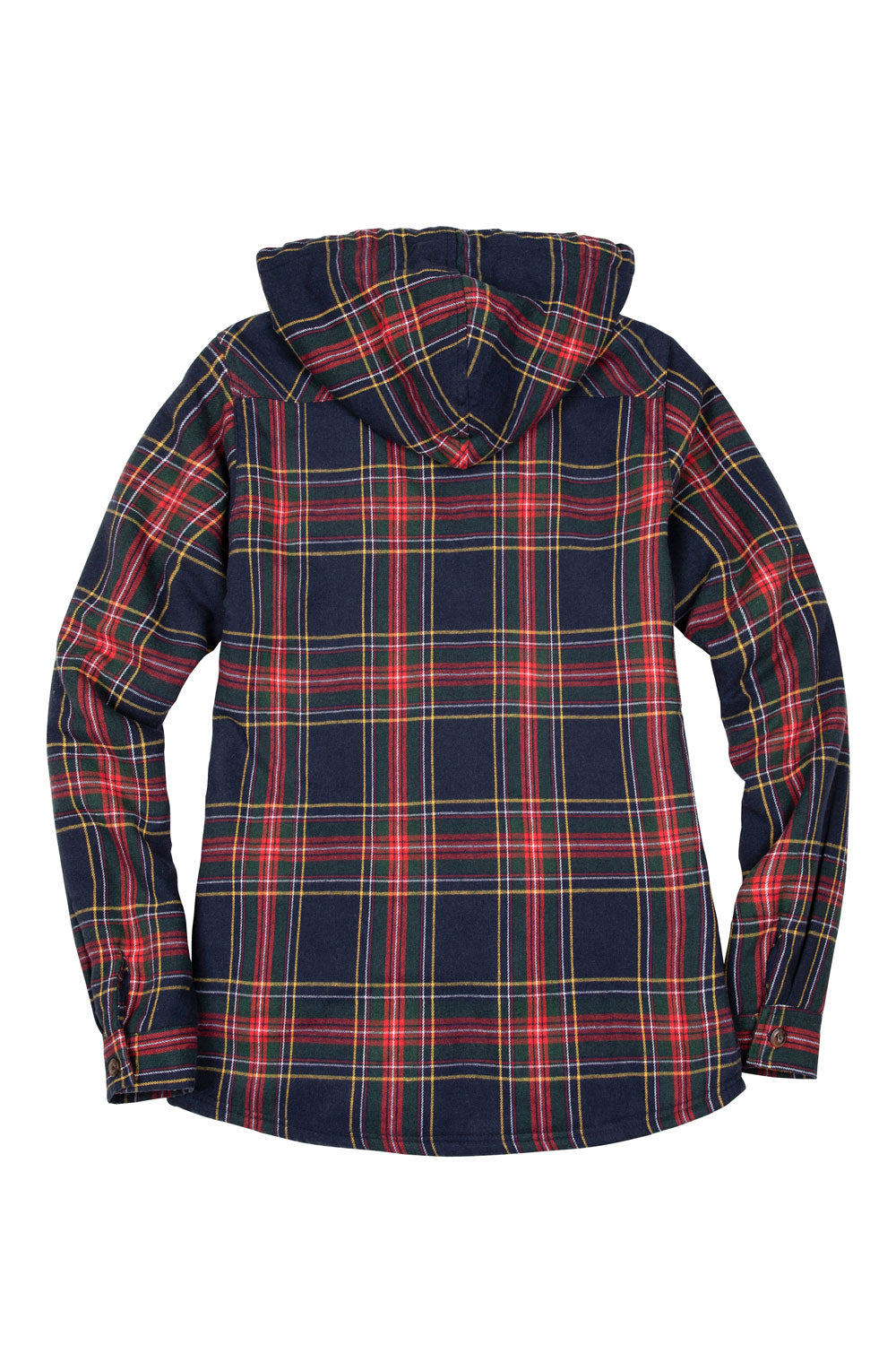 Women's Sherpa-Lined Flannel Jacket Full Zip Up Hooded Plaid Shirt