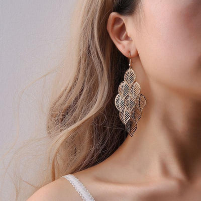 Dangling Leaf Earrings