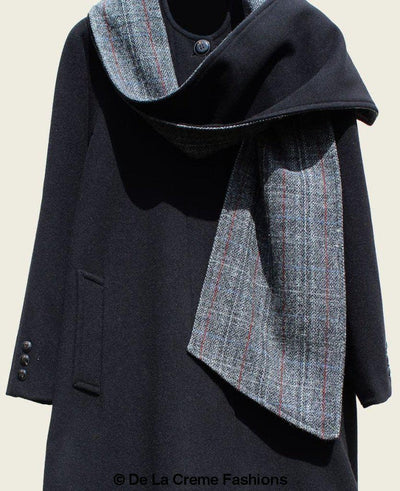 SCARPIA - Wool & Cashmere Overcoat With Scarf Detail