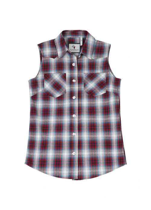 Women's Western Snap Pearl Plaid Vest